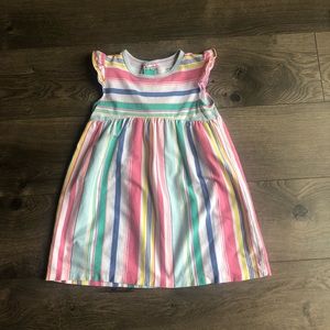 Super cute rainbow strip toddler dress, like new!!